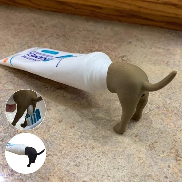 🐶 Pooping Dog Butt Toothpaste Topper | Funny Gift - FOFOPO