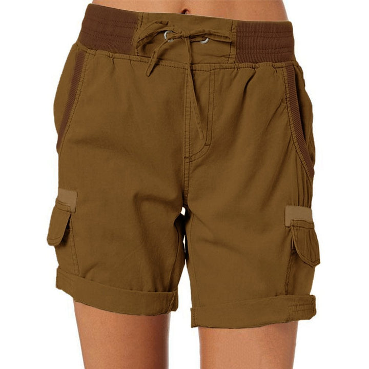 High waist ladies casual loose shorts - FOFOPO