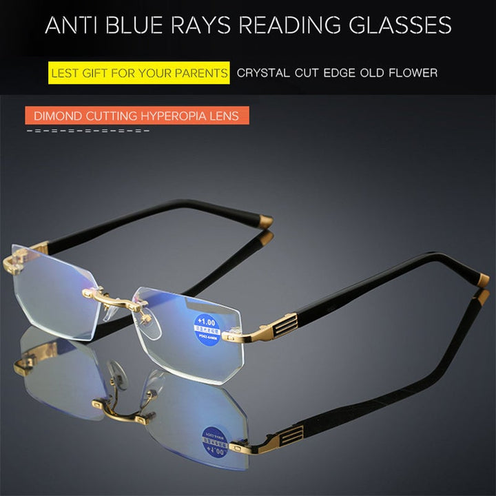 New Sapphire High Hardness Anti-blue Far And Near Dual-Use Reading Glasses - FOFOPO