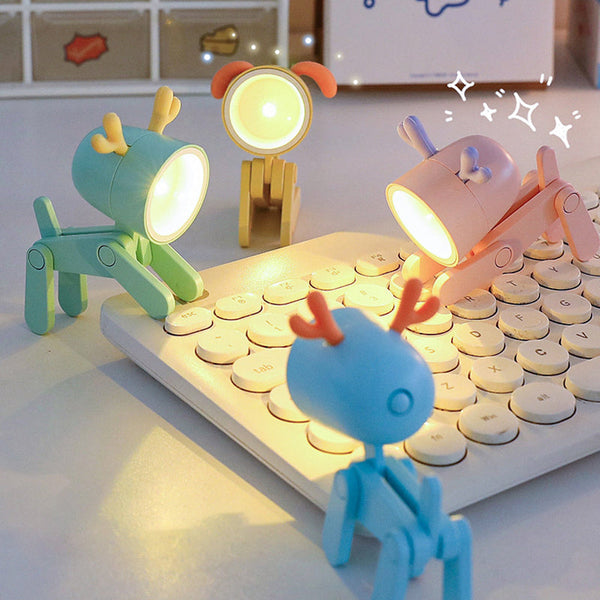 LED Cute Pet Night Light Decorative Ornament Gift Portable Mini Phone Holder Creative Led Desk Lamp - FOFOPO