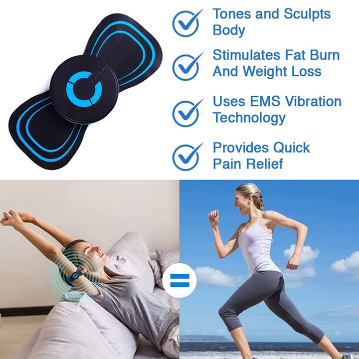 Microcurrent EMS Mini Massage Device Portable Electric Neck Massager for Pain Relief - FOFOPO