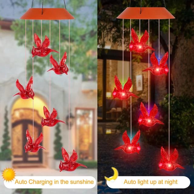 Solar Cardinal Wind Chime Light - FOFOPO