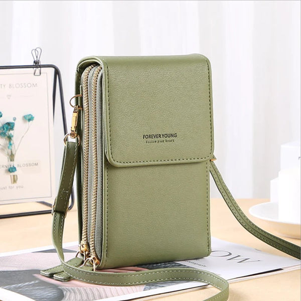 Large Capacity Elegant Crossbody Touch Screen Phone Bag - FOFOPO