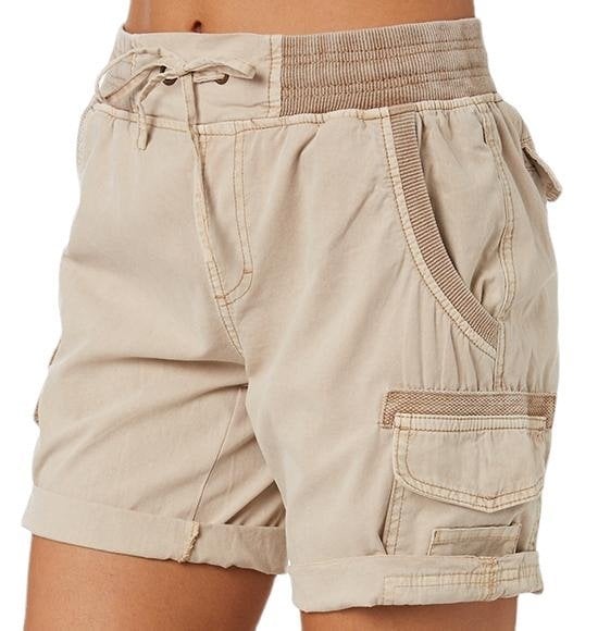 High waist ladies casual loose shorts - FOFOPO