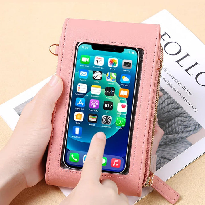 Large Capacity Elegant Crossbody Touch Screen Phone Bag - FOFOPO