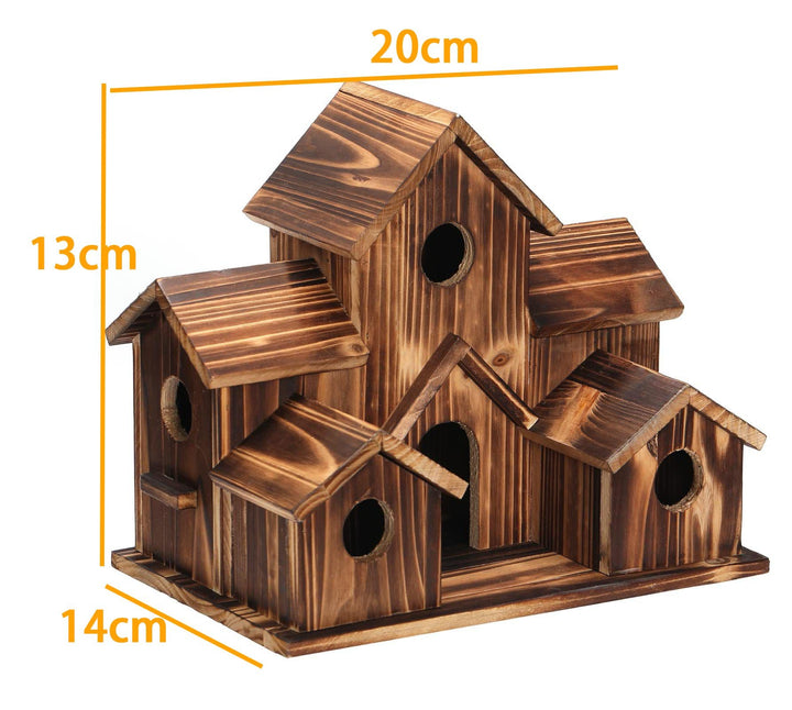 6 Hole Handmade Bird House - GIFT FOR NATURE LOVERS - FOFOPO