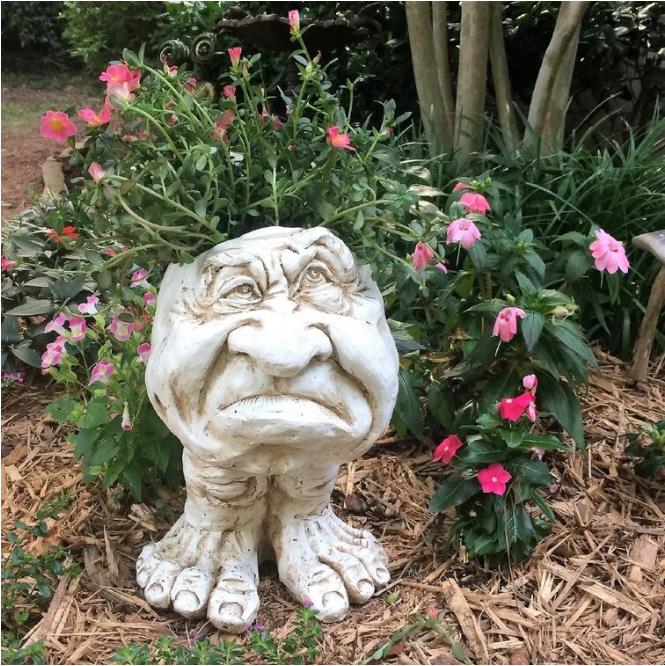 Mugglys Face Statue Planter - FOFOPO