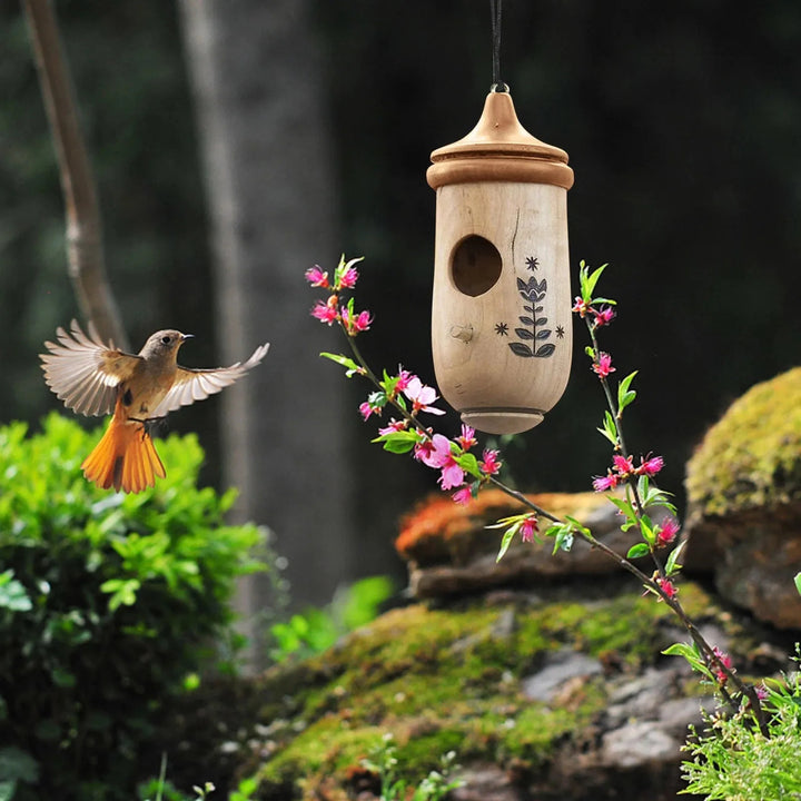 🐦WOODEN HUMMINGBIRD HOUSE-GIFT FOR NATURE LOVERS - FOFOPO