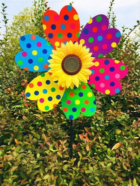 Super Big Sales -Sunflower windmill-for Decoration Outside Yard Garden Lawn - FOFOPO