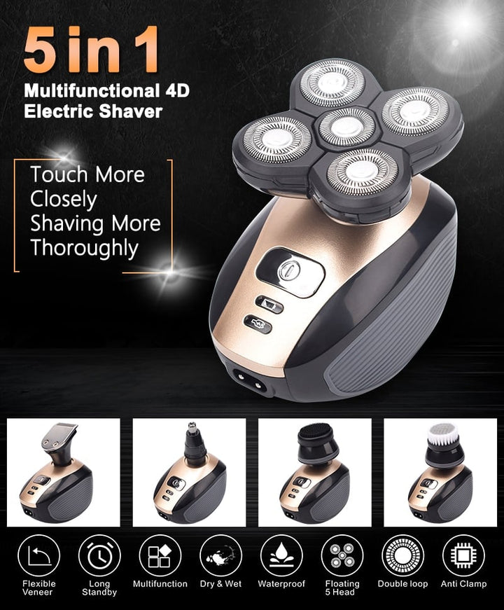 5 In 1 Multifunctional 4D Electric Shaver - FOFOPO