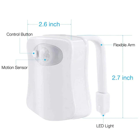 Toilet night light - Motion sensor activated - LED light - 8 colors - 16 colors - FOFOPO