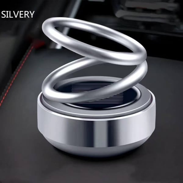 Solar Rotating Double Ring Suspension Car Aromatherapy Ornament💖 - FOFOPO