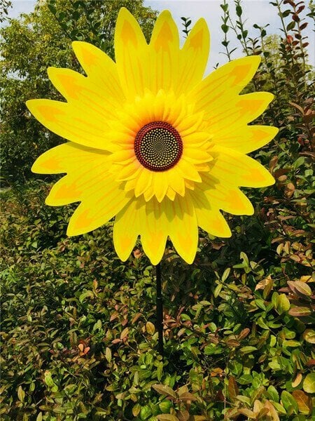 Super Big Sales -Sunflower windmill-for Decoration Outside Yard Garden Lawn - FOFOPO