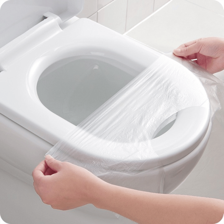 💥 1SET-50PC Disposable Plastic Toilet Seat Cover - No Worry Of Public Toilet Anymore👋 - FOFOPO