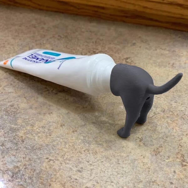 🐶 Pooping Dog Butt Toothpaste Topper | Funny Gift - FOFOPO