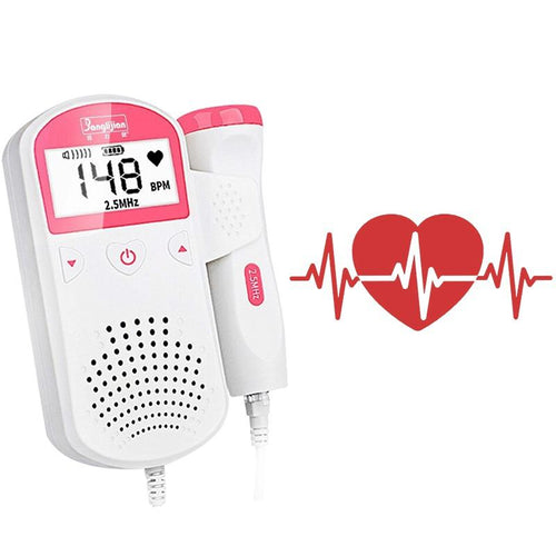 FETAL DOPPLER HEART RATE MONITOR HOME PREGNANCY BABY FETAL HEART RATE SOUND DETECTOR - FOFOPO