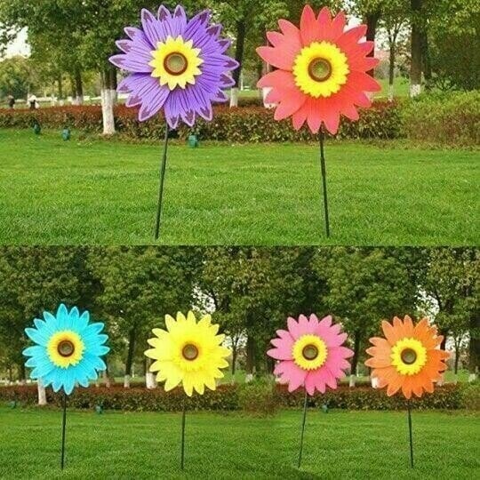 Super Big Sales -Sunflower windmill-for Decoration Outside Yard Garden Lawn - FOFOPO