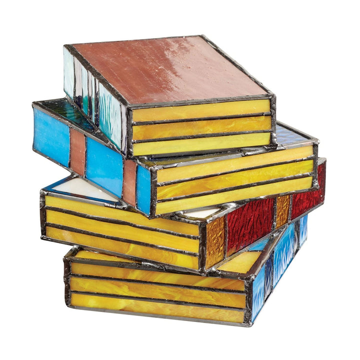 Stained Glass Stacked Books Lamp - FOFOPO