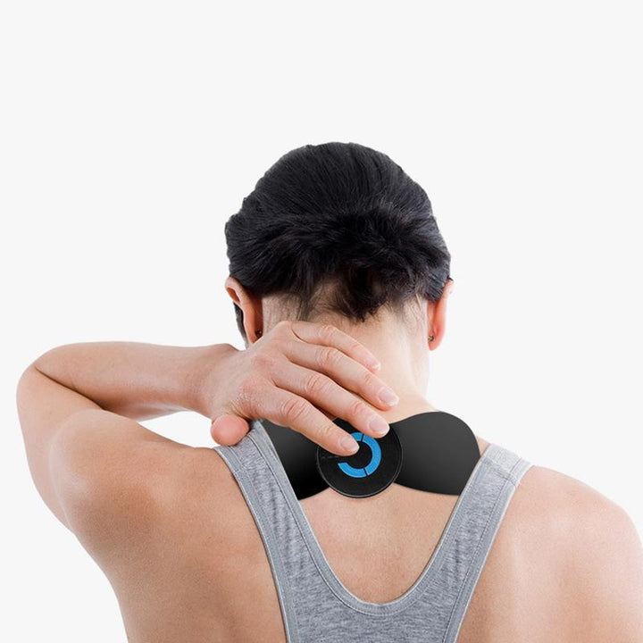 Microcurrent EMS Mini Massage Device Portable Electric Neck Massager for Pain Relief - FOFOPO