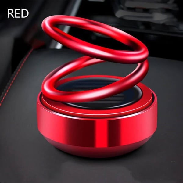 Solar Rotating Double Ring Suspension Car Aromatherapy Ornament💖 - FOFOPO