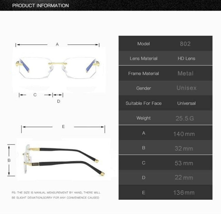 New Sapphire High Hardness Anti-blue Far And Near Dual-Use Reading Glasses - FOFOPO