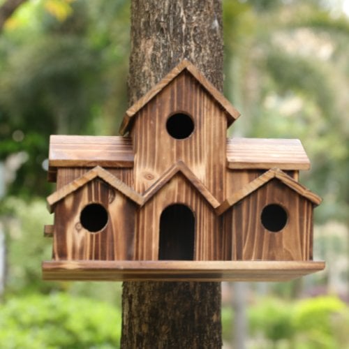 6 Hole Handmade Bird House - GIFT FOR NATURE LOVERS - FOFOPO