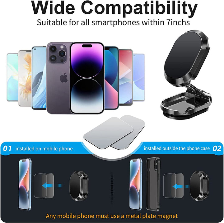 Metal Strong Magnetic Folding Phone Holder for Car - FOFOPO