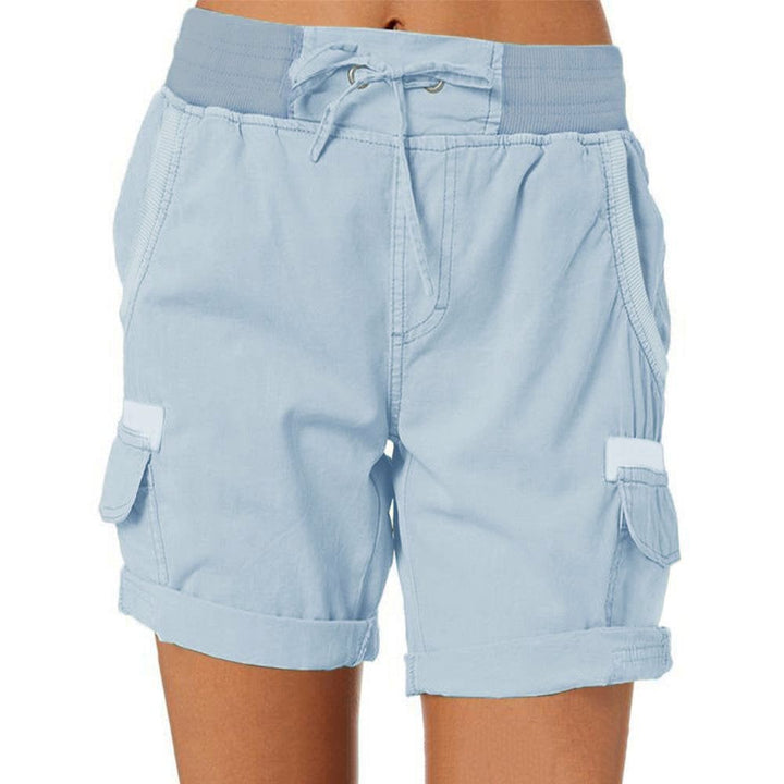 High waist ladies casual loose shorts - FOFOPO