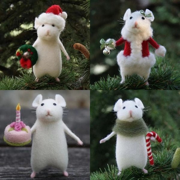 🐭Cute Felt Mouse Ornament - FOFOPO