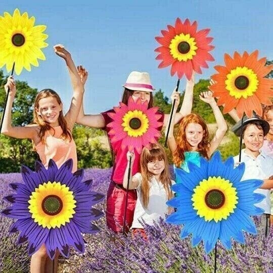 Super Big Sales -Sunflower windmill-for Decoration Outside Yard Garden Lawn - FOFOPO