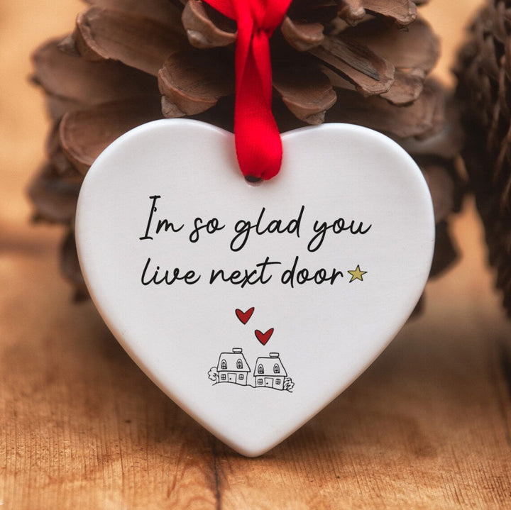 Heart Hanging Ornament Ceramic Slice - FOFOPO