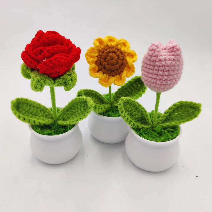 ✨Hand Knitted Mini Potted Plant(Garden Decoration)🌻 - FOFOPO