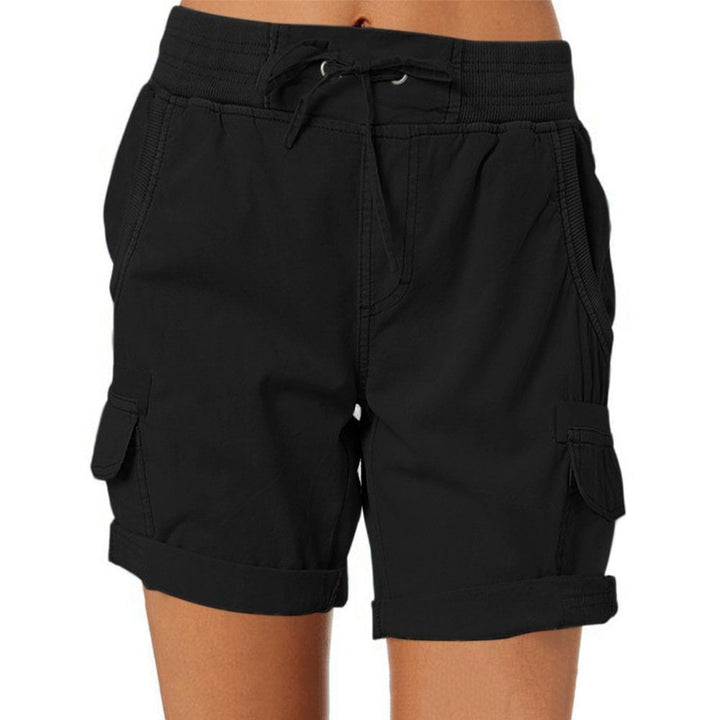 High waist ladies casual loose shorts - FOFOPO