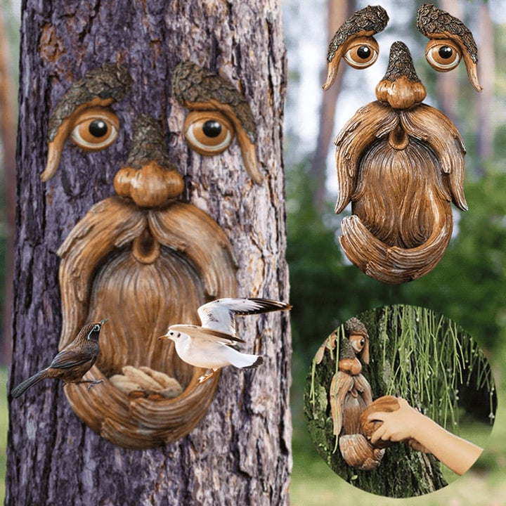 Unique Bird Feeders for Outdoors - Old Man Tree Art 🔥 - FOFOPO