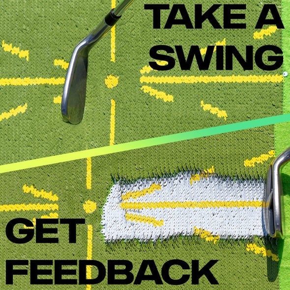 Golf Training Mat for Swing Detection Batting - FOFOPO