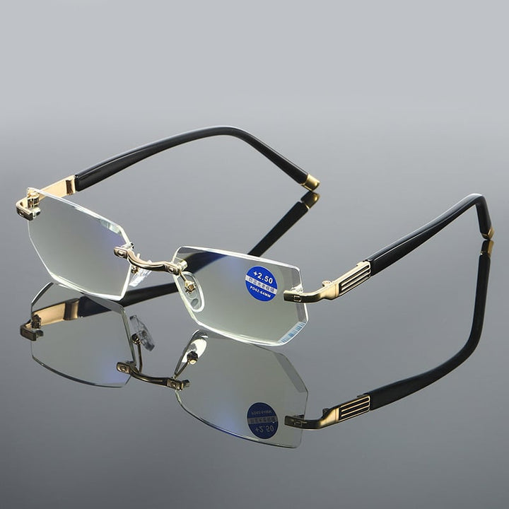 New Sapphire High Hardness Anti-blue Far And Near Dual-Use Reading Glasses - FOFOPO