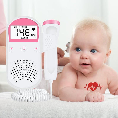 FETAL DOPPLER HEART RATE MONITOR HOME PREGNANCY BABY FETAL HEART RATE SOUND DETECTOR - FOFOPO