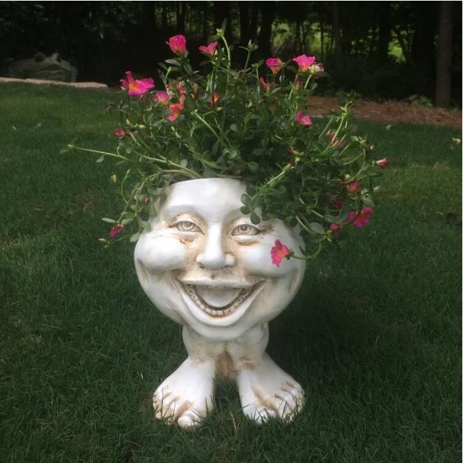 Mugglys Face Statue Planter - FOFOPO