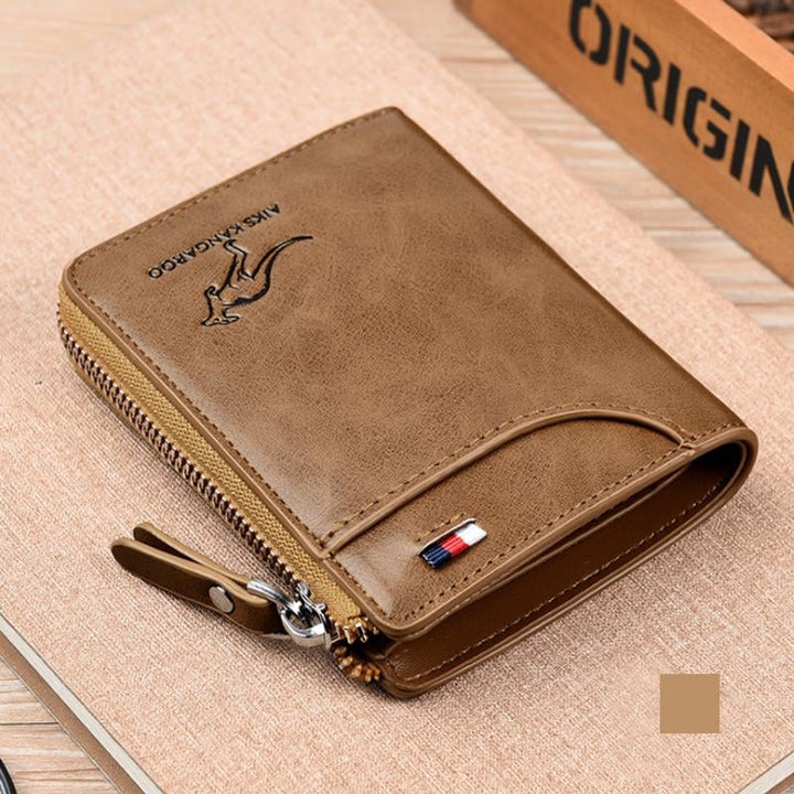 BIG SALE 49% OFF – Men Wallet Zipper PU Leather Purse (RFID PROTECTED) - FOFOPO