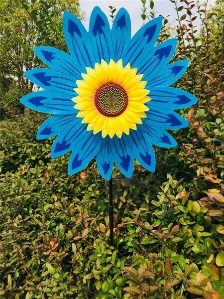 Super Big Sales -Sunflower windmill-for Decoration Outside Yard Garden Lawn - FOFOPO