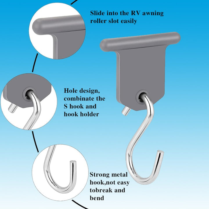 Heavy Duty Rv Awning Insert Hooks - FOFOPO