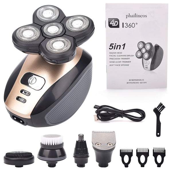 5 In 1 Multifunctional 4D Electric Shaver - FOFOPO