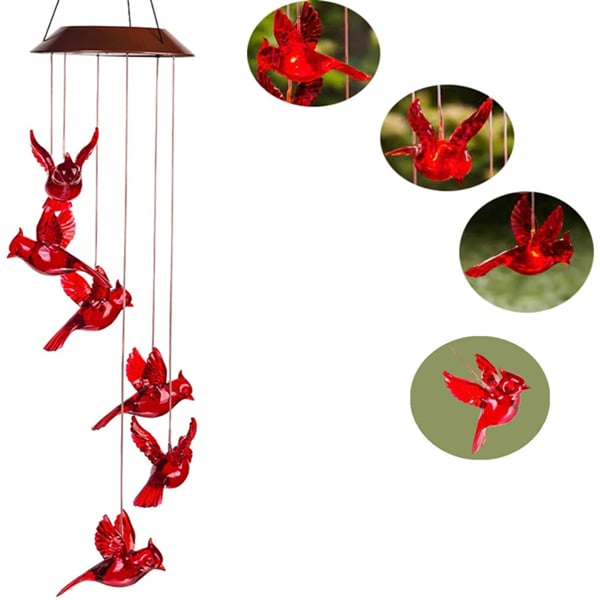 Solar Cardinal Wind Chime Light - FOFOPO