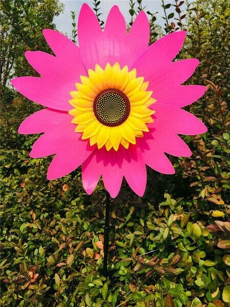 Super Big Sales -Sunflower windmill-for Decoration Outside Yard Garden Lawn - FOFOPO