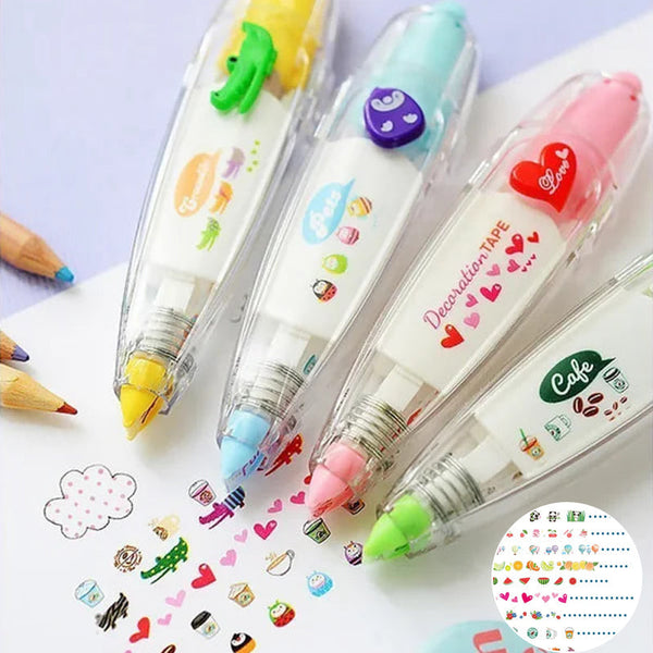 DIY Cute Animals Press Type Decorative Pen - FOFOPO