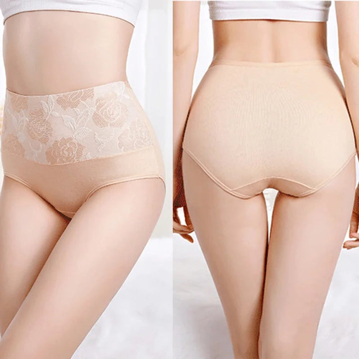 Buy 5 Get 5 Free-Cotton High Waist Abdominal Slimming Hygroscopic Antibacterial Underwear - FOFOPO