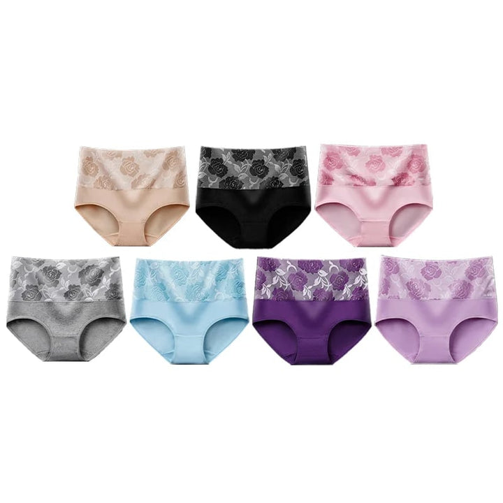 Buy 5 Get 5 Free-Cotton High Waist Abdominal Slimming Hygroscopic Antibacterial Underwear - FOFOPO