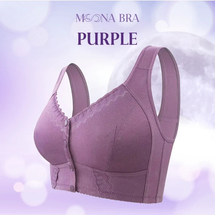 MOONA BRA FRONT CLOSURE BREATHABLE AND POSTURE CORRECTOR BRAS FOR SENIORS - FOFOPO