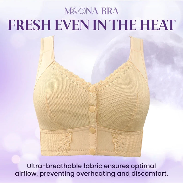 MOONA BRA FRONT CLOSURE BREATHABLE AND POSTURE CORRECTOR BRAS FOR SENIORS - FOFOPO