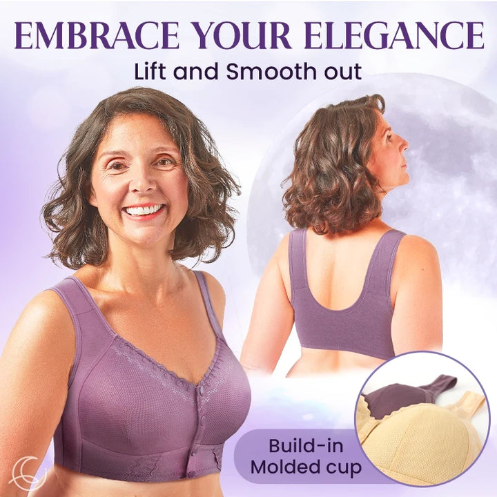 MOONA BRA FRONT CLOSURE BREATHABLE AND POSTURE CORRECTOR BRAS FOR SENIORS - FOFOPO